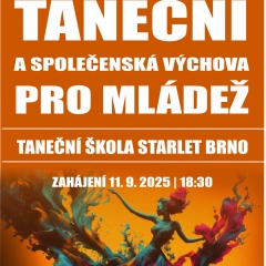 TANEČNÍ A SPOLEČENSKÁ VÝCHOVA PRO MLÁDEŽ 2025 – 1. LEKCE