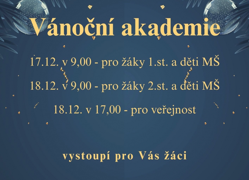 VÁNOČNÍ AKADEMIE ZŠ T. G. M.