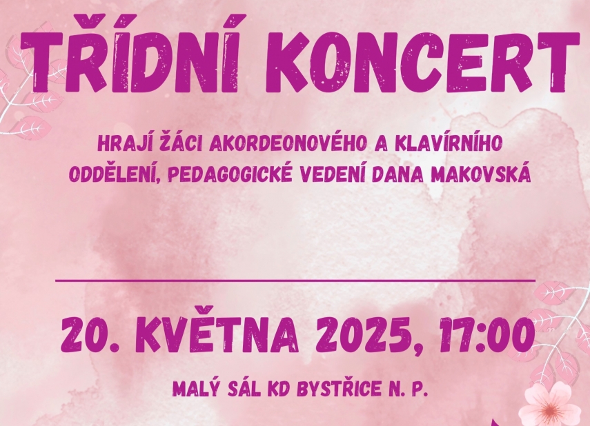 ZUŠ - TŘÍDNÍ KONCERT
