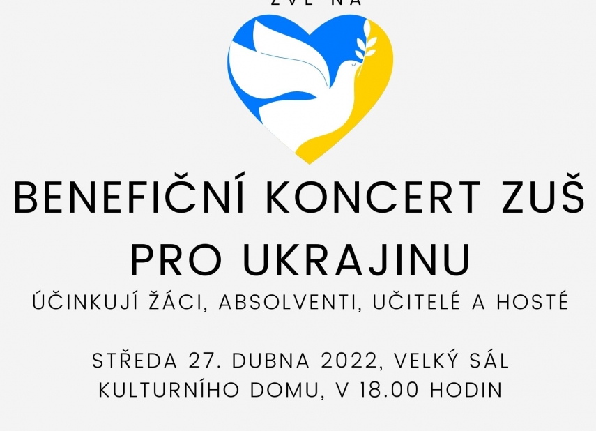 BENEFIČNÍ KONCERT ZUŠ PRO UKRAJINU