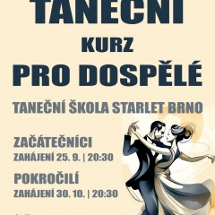 TANEČNÍ KURZ PRO DOSPĚLÉ 2025 – ZAČÁTEČNÍKY ZAHAJOVACÍ LEKCE