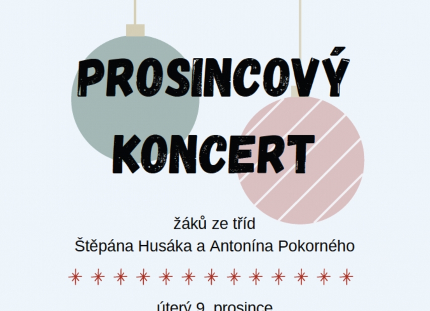 PROSINCOVÝ KONCERT - ZUŠ