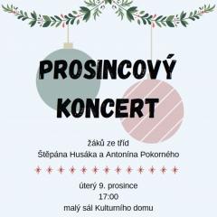 PROSINCOVÝ KONCERT - ZUŠ