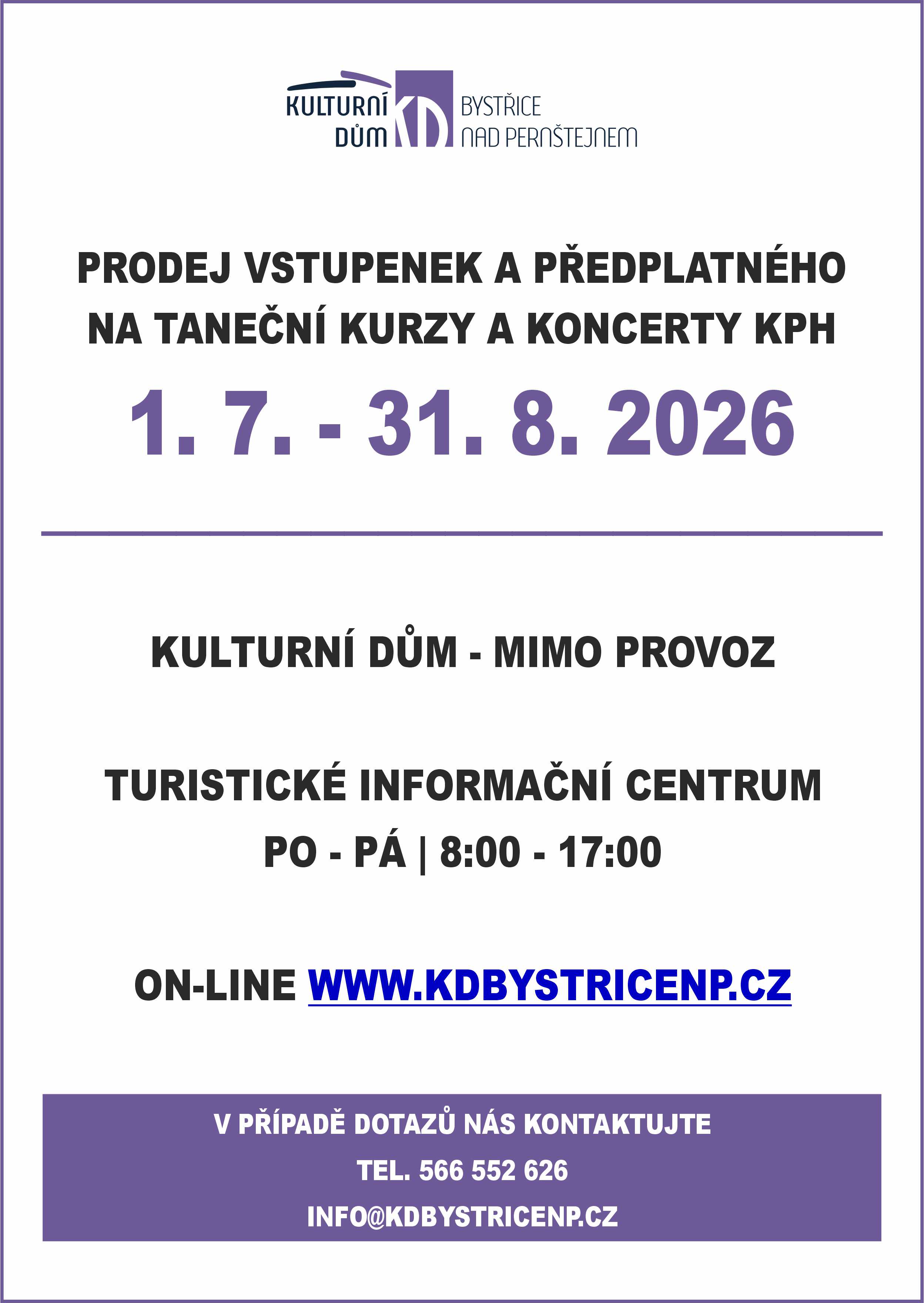 Prodej vstupenek l&eacute;to 2026